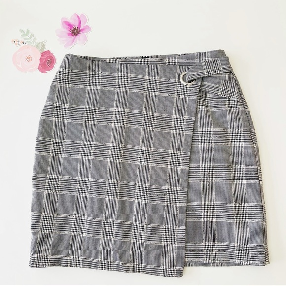 H&M Skirts Hm Plaid Skirt Poshmark